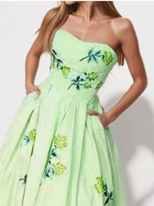 Floral Print Tube Maxi Dress image 2