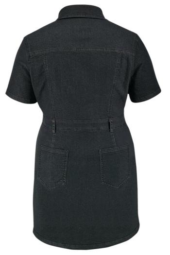 Stylish Plus Size Denim Mini Dress