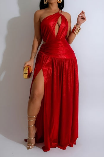 Heat Wave Metallic Cut-Out Maxi Dress image 3