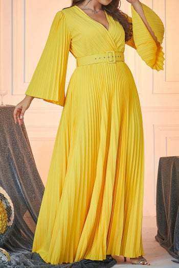 Plus Size V-Neck Flared Sleeve Maxi Dress image 3