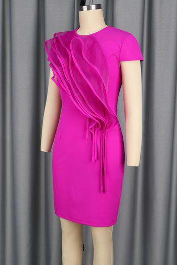 Cascading Ruffle Mini Dress image 3