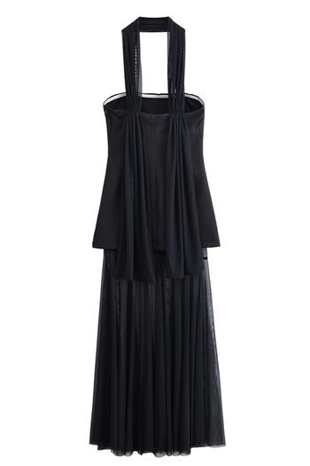 Sheer Elegance Halter Maxi Dress image 2