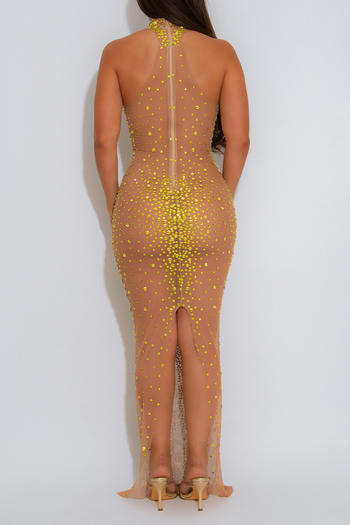 See Through Me Rhinestone Floor-Length Maxi Dress image 3