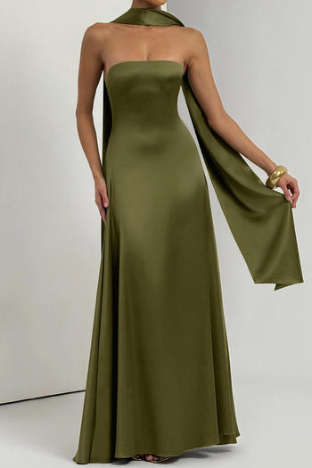 Sash Scarf Tube Maxi Dress image 3