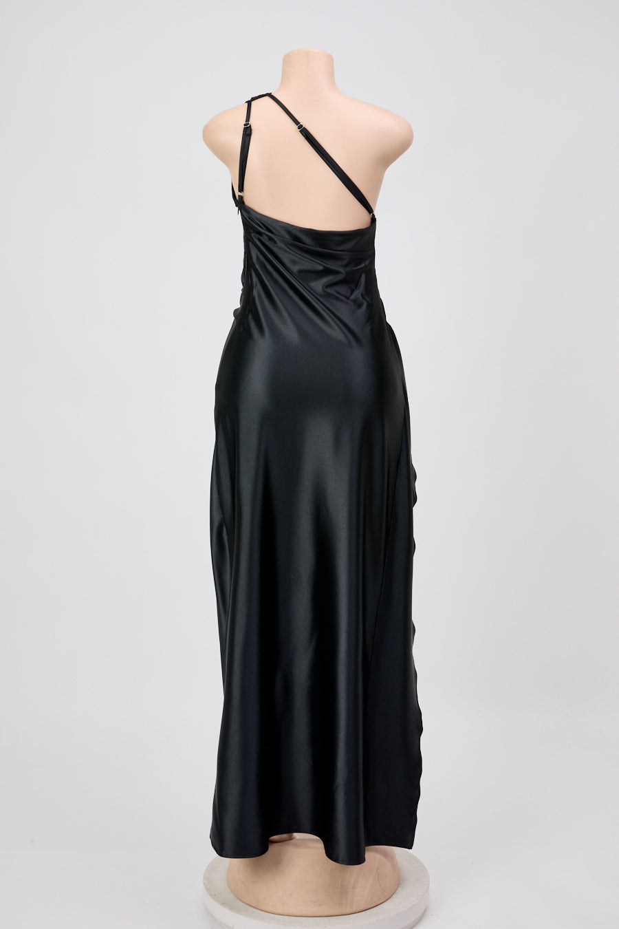 Satin Siren One-Shoulder Maxi Dress