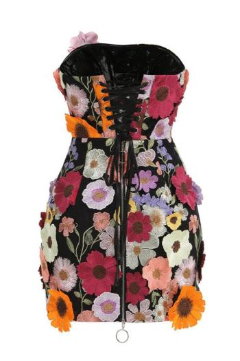 Bloom Seduction Appliqué Mini Dress image 3