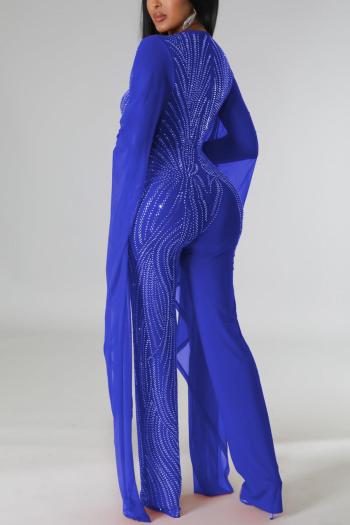 Twinkle In His Eye Angel Sleeve Rhinestone Jumpsuit image 2