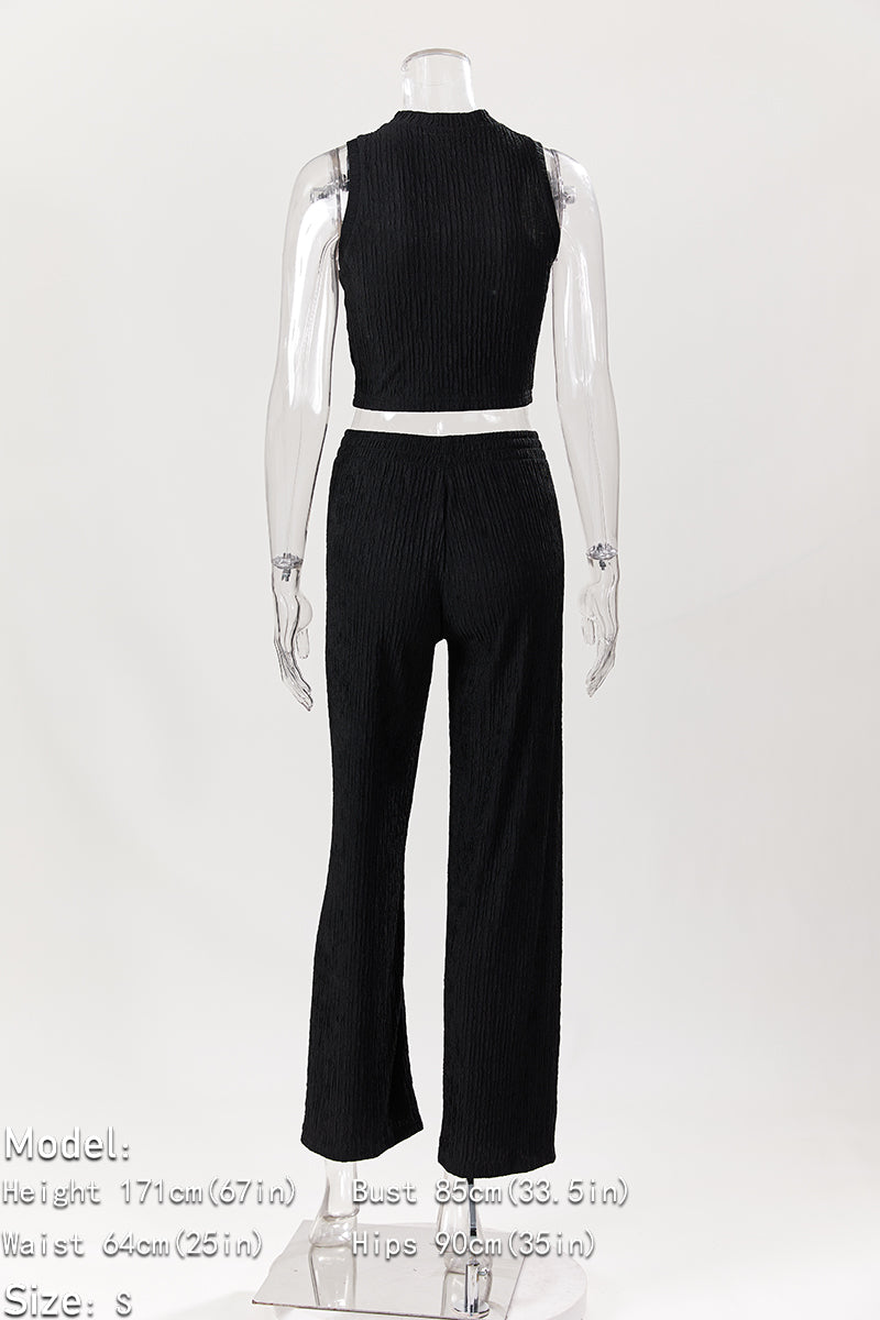 Sassy Lady Crop Top and Pants Sets
