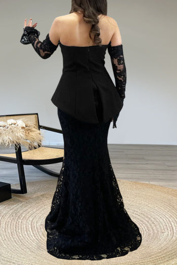 Drama Queen Lace Tube Top Maxi Skirt Set image 2