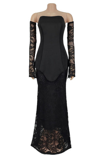 Drama Queen Lace Tube Top Maxi Skirt Set image 3