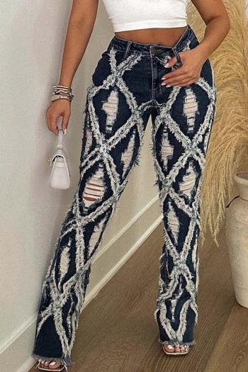 Diamond Cut High Waist Zip-Up Jeans with Pockets image 3