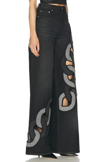 Rhinestone Hollow High Waist Jeans image 2
