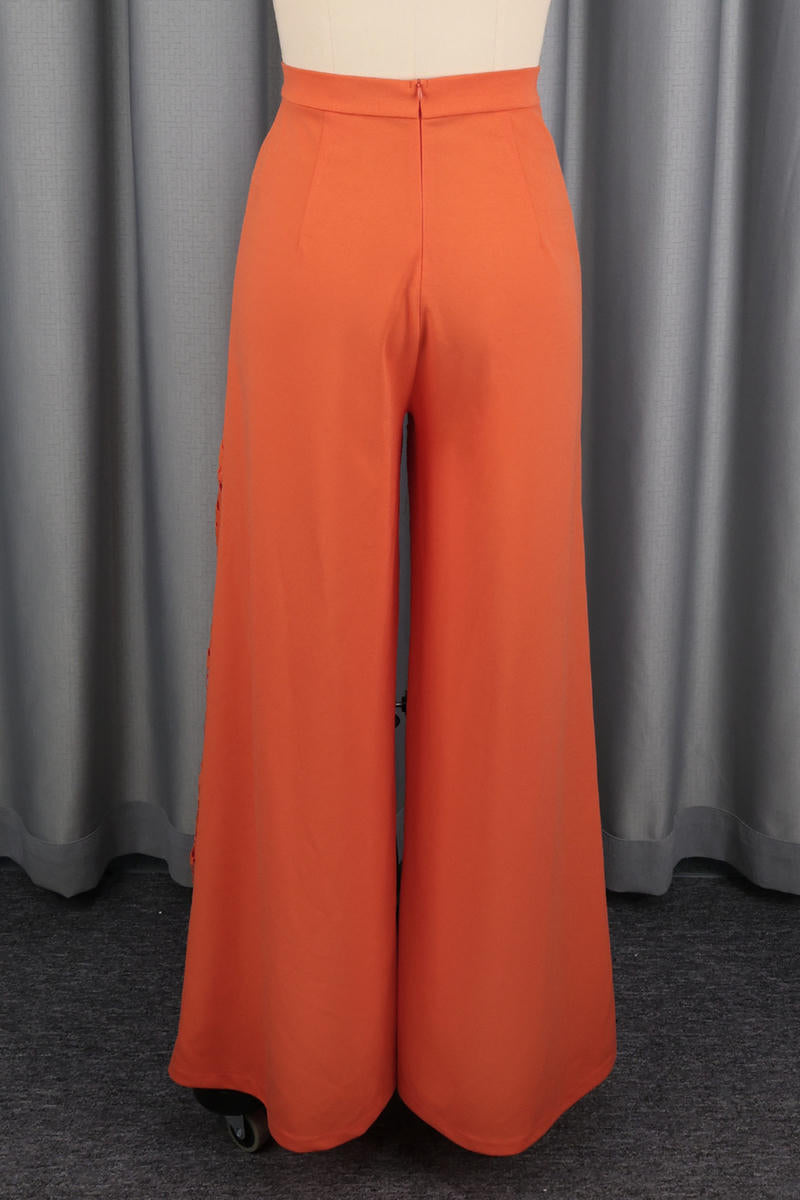 Radiant Flame Lace Pant Set
