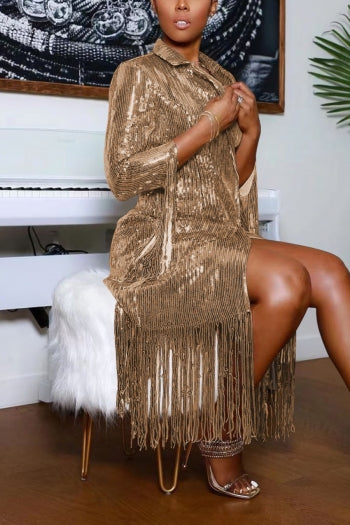 Glitter Dreams Sequin Blazer Midi Dress image 2
