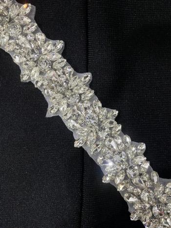 Sparkling Rhinestone Strap Tassel Maxi Dress: Elegant Stretch Fit, Party Ready