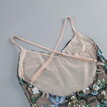 Sparkling Sequin Embroidered Backless Mini Dress for Dazzling Party Nights