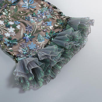 Sparkling Sequin Embroidered Backless Mini Dress for Dazzling Party Nights