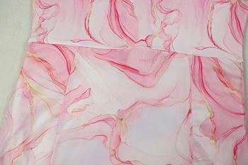 Vibrant Tie-Dye Slim Fit Maxi Dress with Shirring and Hollow Details