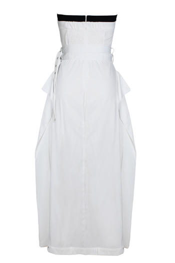 Elegant Plus Size Non-Stretch Contrast Color Maxi Dress with Button Details