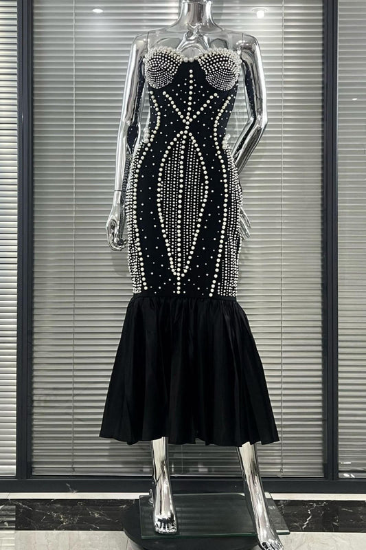 Pearl Muse Strapless Mermaid Maxi Dress image 2