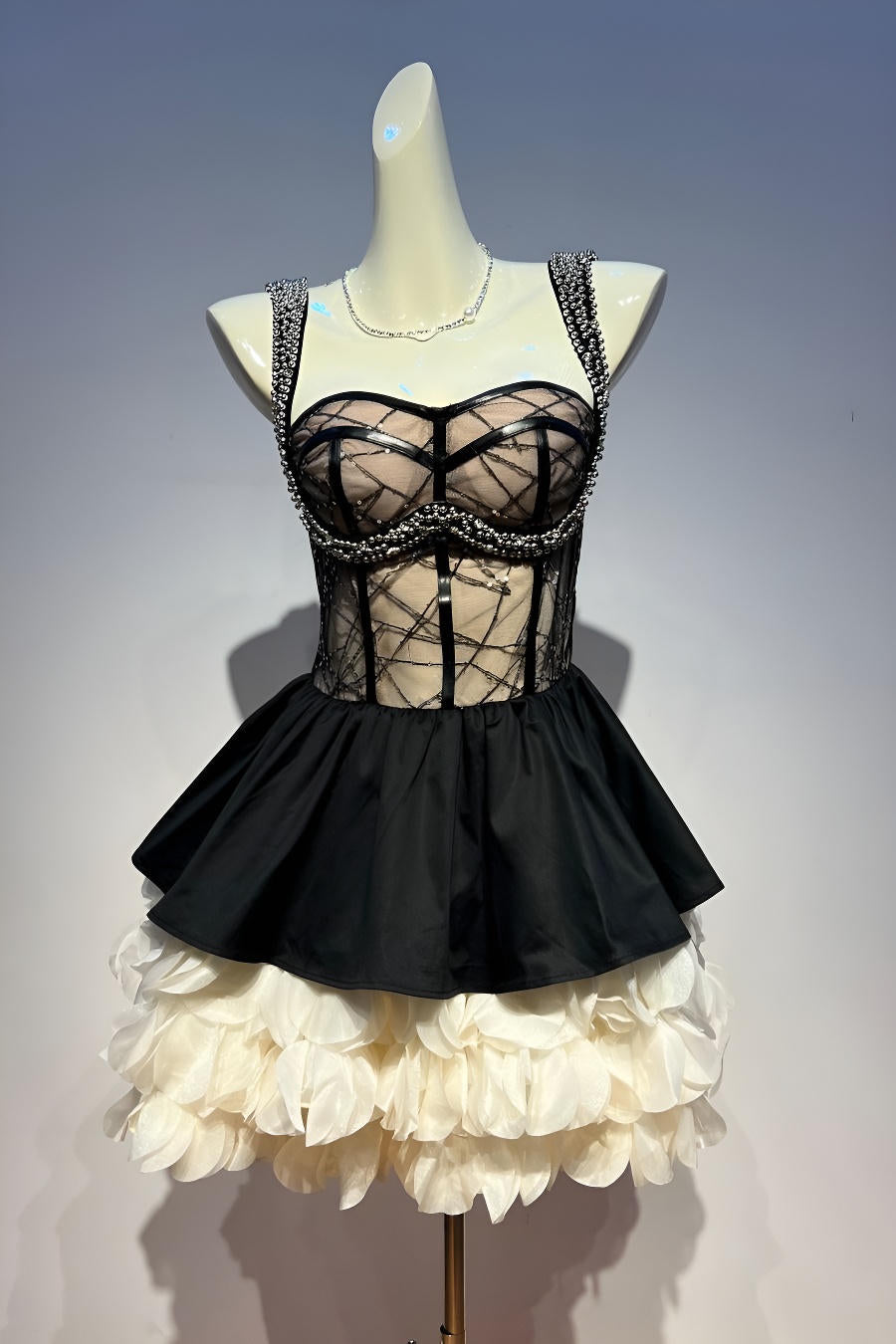 Midnight Romance Ruffle Mini Dress