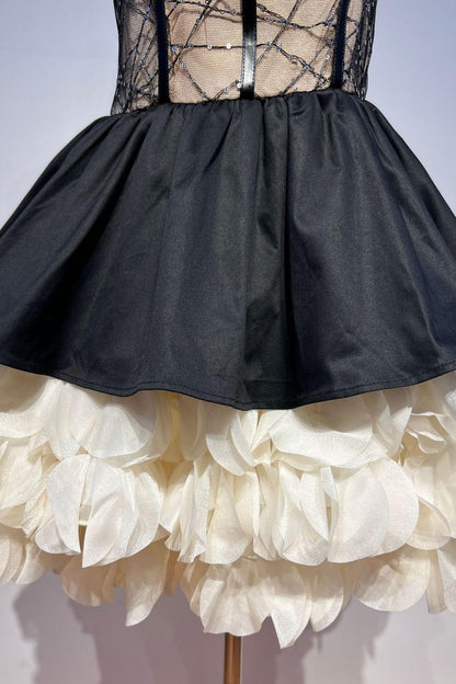 Midnight Romance Ruffle Mini Dress