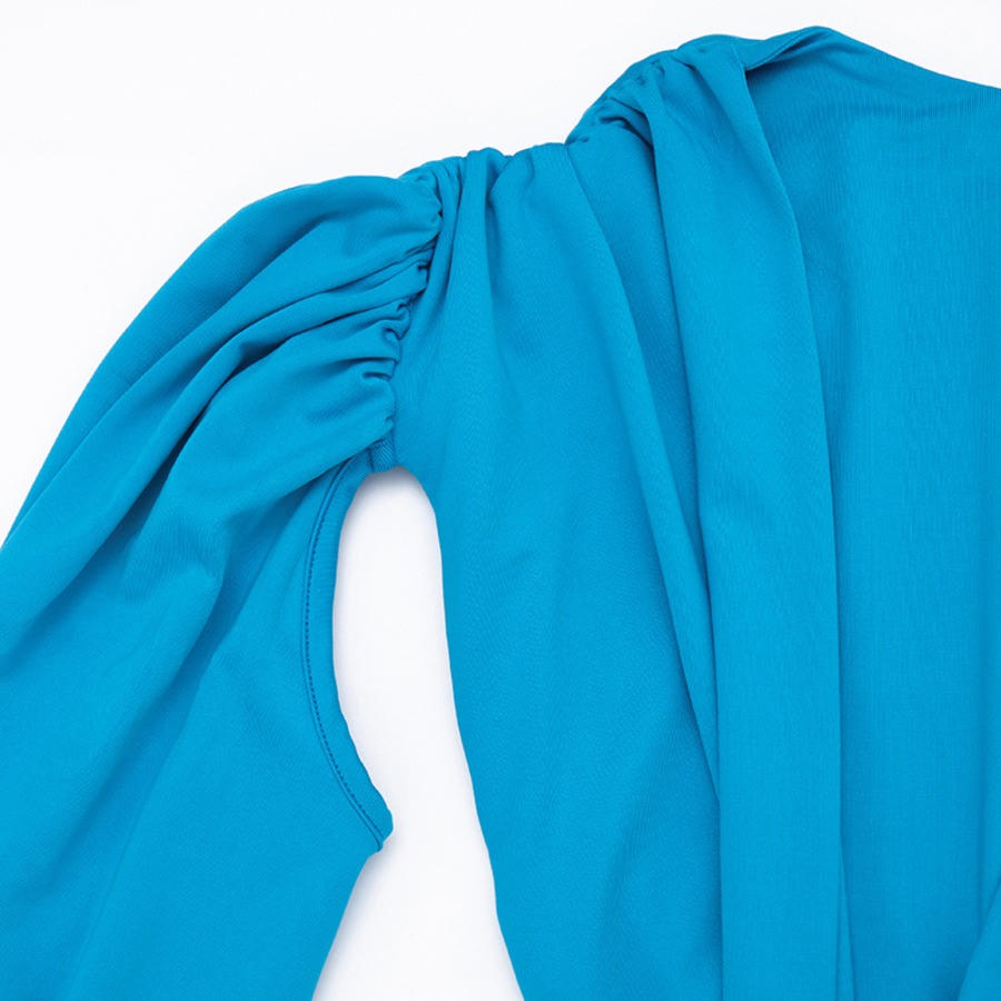 Turquoise Temptation Long Sleeve Mini Dress