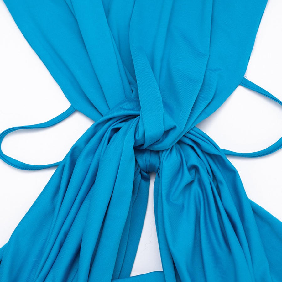 Turquoise Temptation Long Sleeve Mini Dress