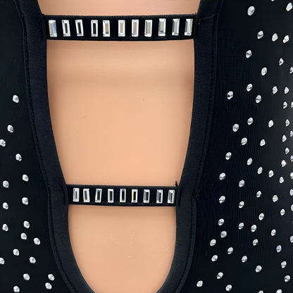 Dare to Dazzle Rhinestone Cut-Out Mini Dress