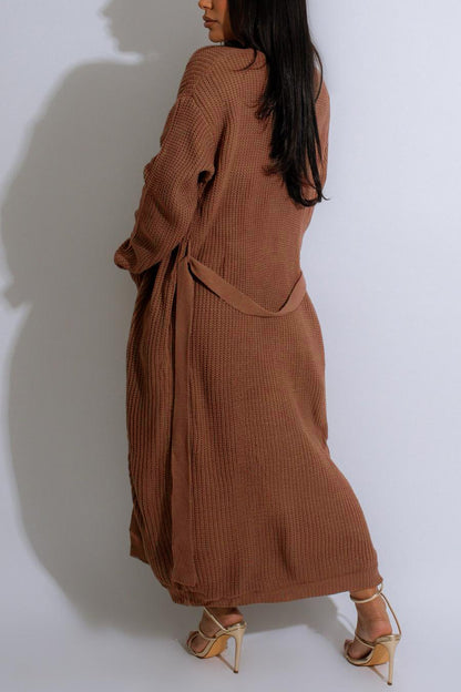 Summer cardigan sweater shorts set