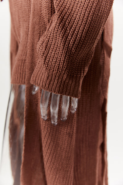 Comfy Knitted Short Set with Belted Cardigan