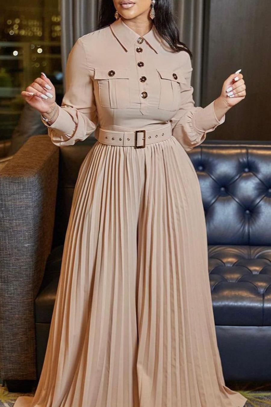 Owning the Room Wide Leg Pleated Jumpsuit