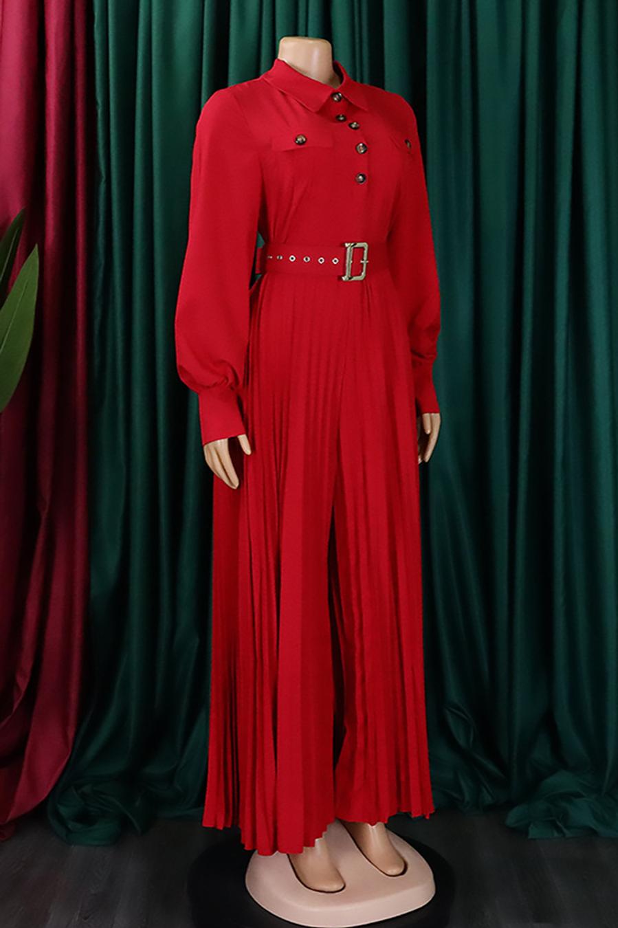 Owning the Room Wide Leg Pleated Jumpsuit