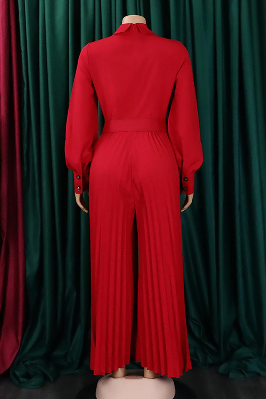 Owning the Room Wide Leg Pleated Jumpsuit