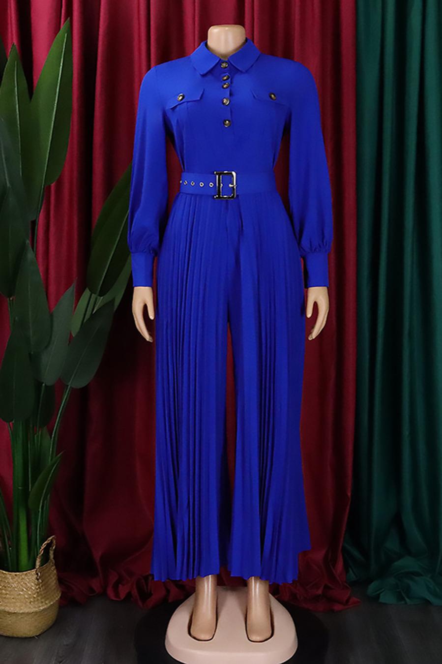 Owning the Room Wide Leg Pleated Jumpsuit