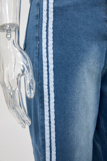 Sexy Plus Size Denim Tube Jumpsuit