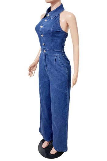 Casual Plus Size Denim Jumpsuit