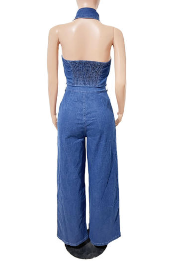 Casual Plus Size Denim Jumpsuit