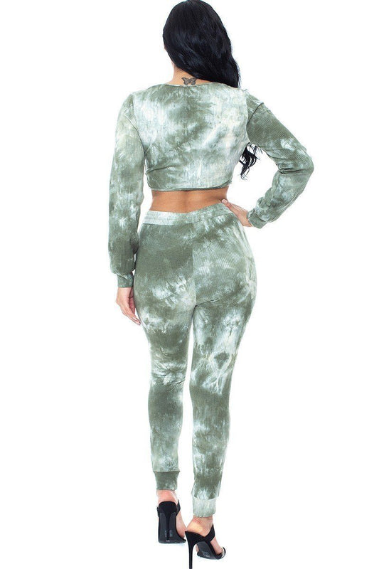 Tie Dye Ribbed Sweater Set image 3