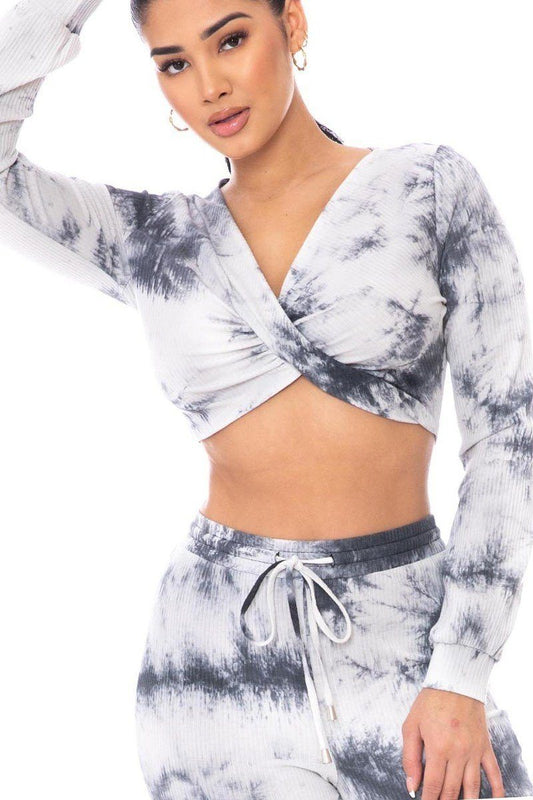 Tie Dye Ribbed Sweater Set image 3