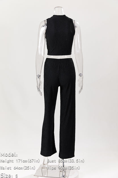 Sassy Lady Crop Top and Pants Sets