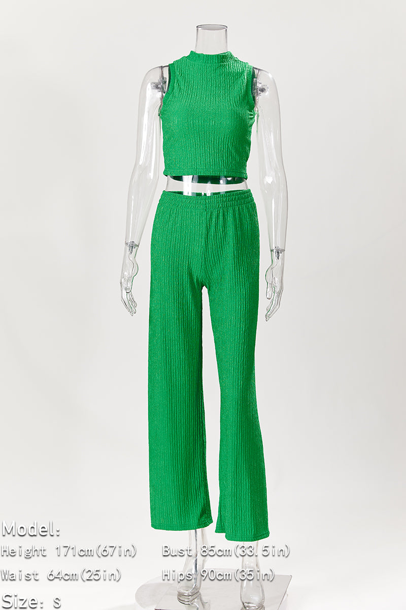 Sassy Lady Crop Top and Pants Sets