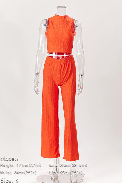 Sassy Lady Crop Top and Pants Sets
