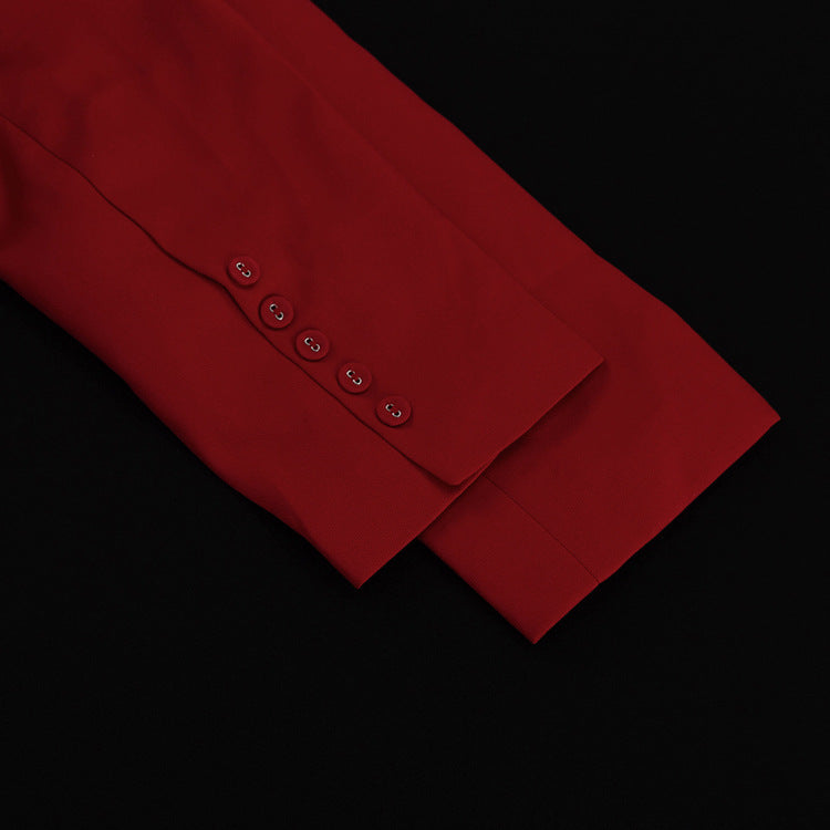 Red Sky Shorts Tie and Blazer Set