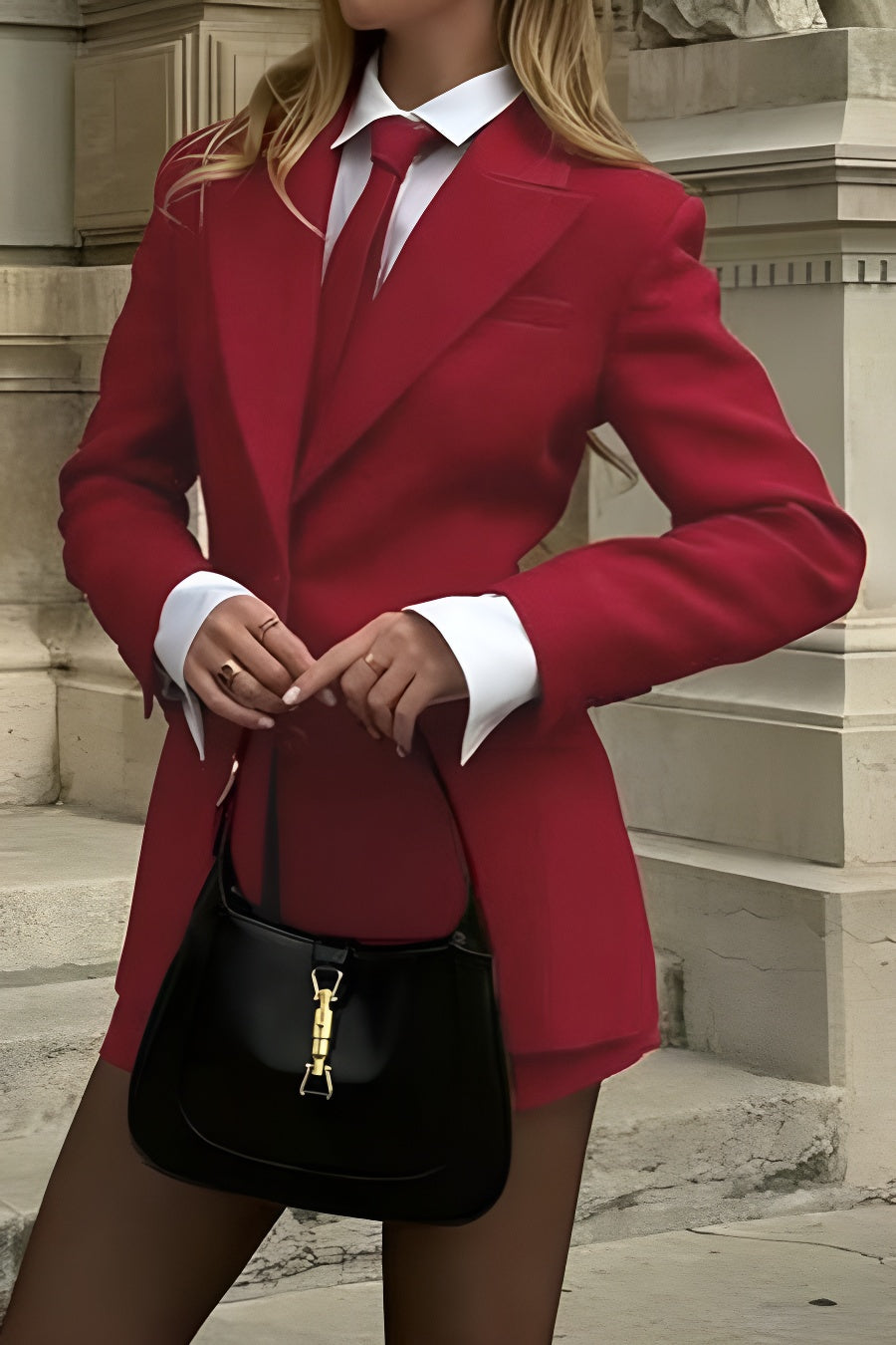 Red Sky Shorts Tie and Blazer Set