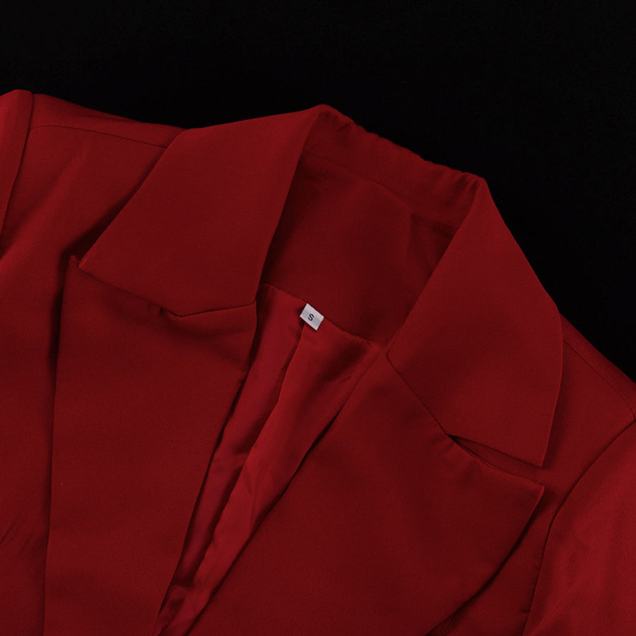 Red Sky Shorts Tie and Blazer Set
