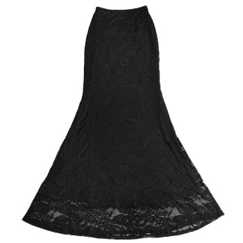Stylish Plus Size Non-Stretch Tube Top Vest Lace Maxi Skirt Set