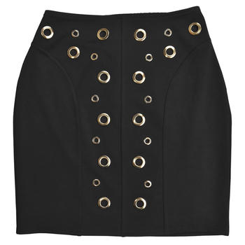 Chic Plus Size Rivet Decor Mini Skirt Set: Stylish Stretch Two-Piece Outfit