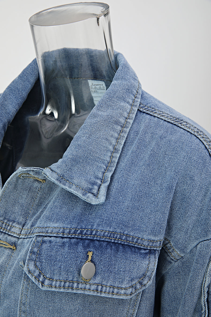 Denim Cargo Ruffle Sleeve Jumpsuit (Belt not included)