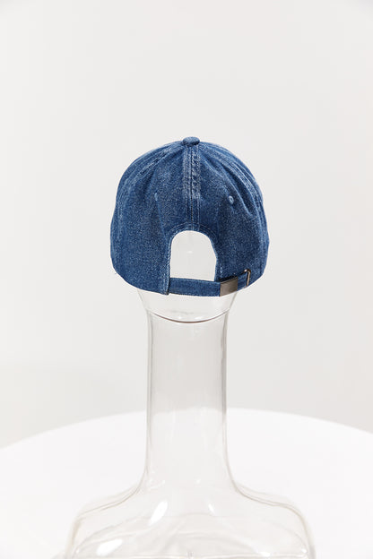 Rhinestone Heart Denim Baseball Cap